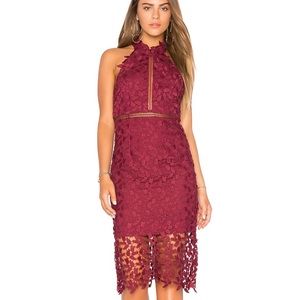 Bardot Gemma Dress in Burgundy Size XS